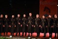 Traditional Georgian male choir performing on stage